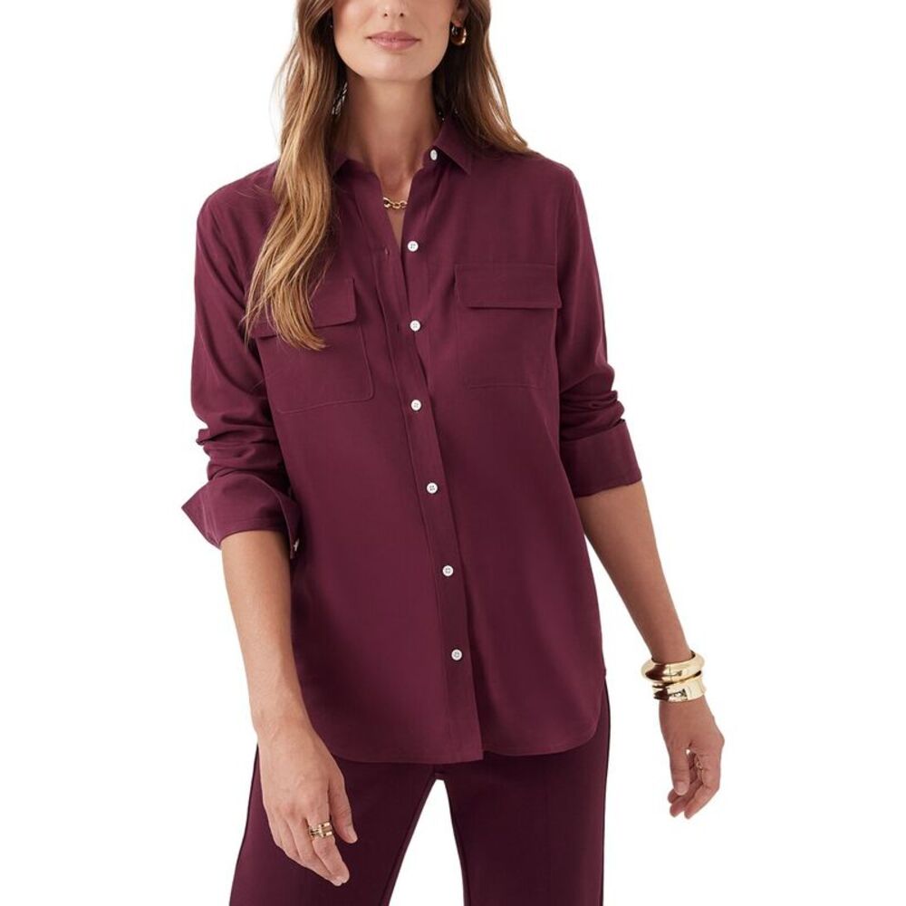 J.Mclaughlin Womens Miris Silk Blouse